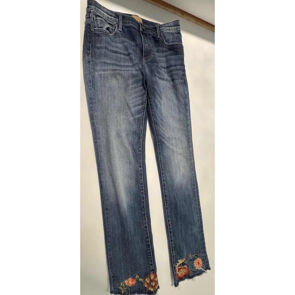 Driftwood Colette Classic Fit Full Embroidered Floral Cuffs Jeans Women's 27